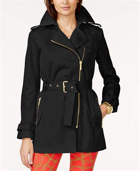 michael michael kors packable trench coat|Michael Kors belted trench coats.